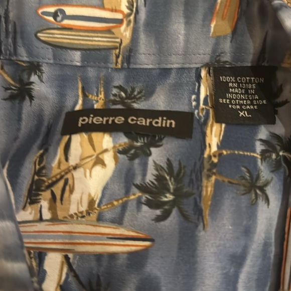 Men’s XL Pierre Cardin Hawaiian Shirt NWOT 100% Cotton - Picture 3 of 4